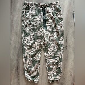 Victoria's Secret Green Leaf Print Joggers